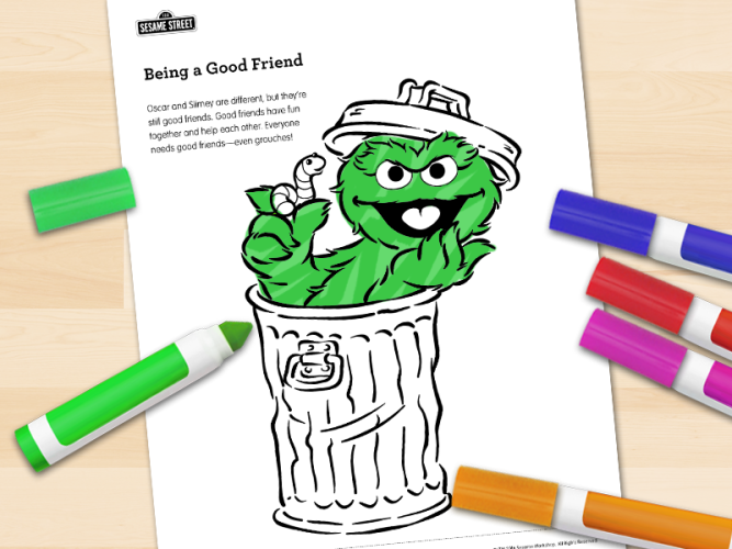 Being a Good Friend Coloring page