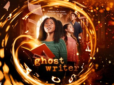 Three Ghostwriter heroes (Nia, Samir, and Charli).