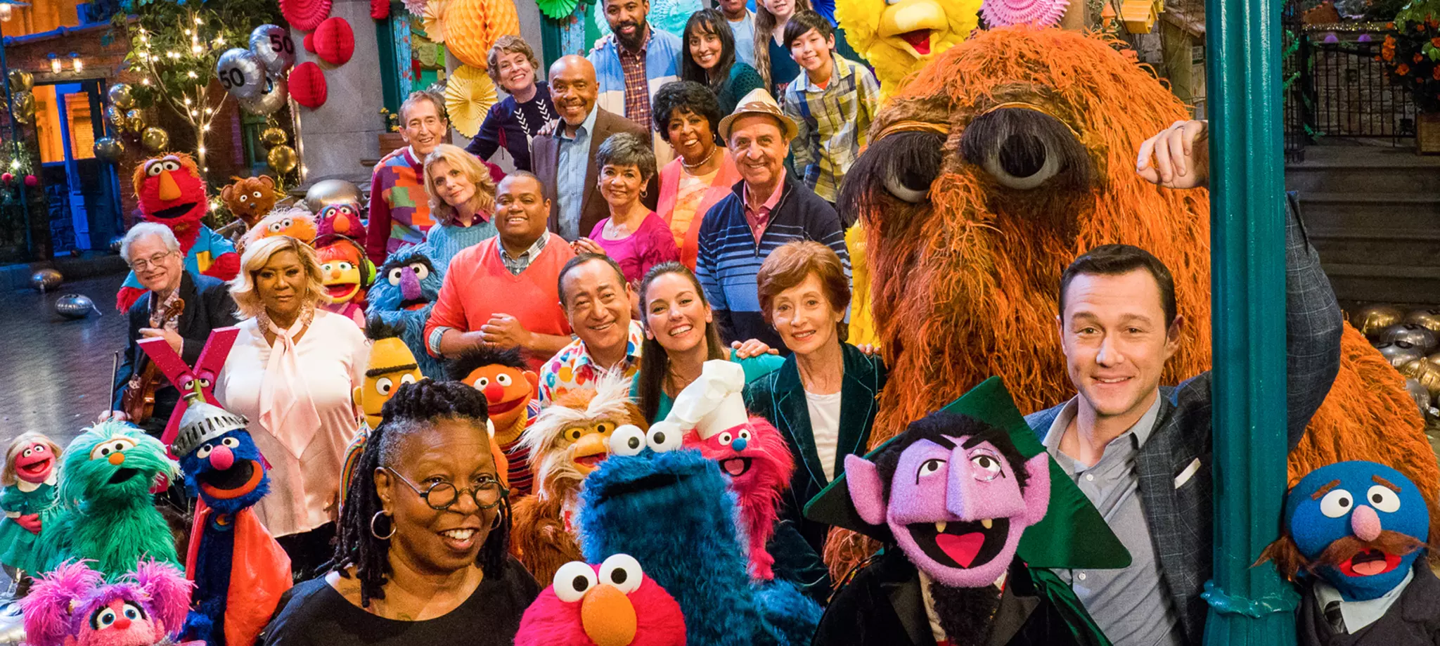 The 50th anniversary cast of Sesame Street
