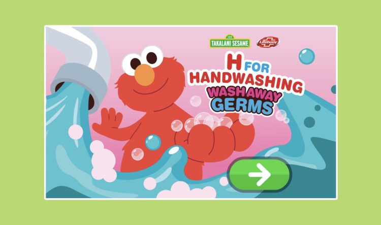 H is for Handwashing Interactive game Splash Screen