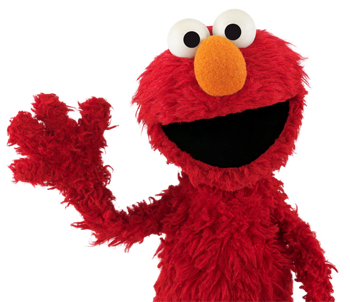 Elmo smiling and waving