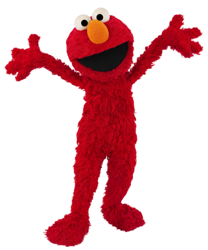 Elmo standing with his arms outstretched