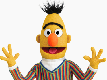 Bert waving both hands