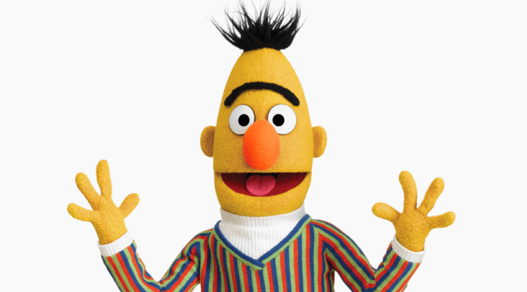 Bert waving both hands