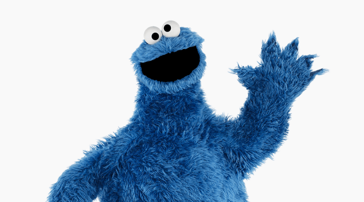 Cookie Monster waving