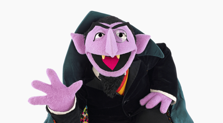 The Count waving