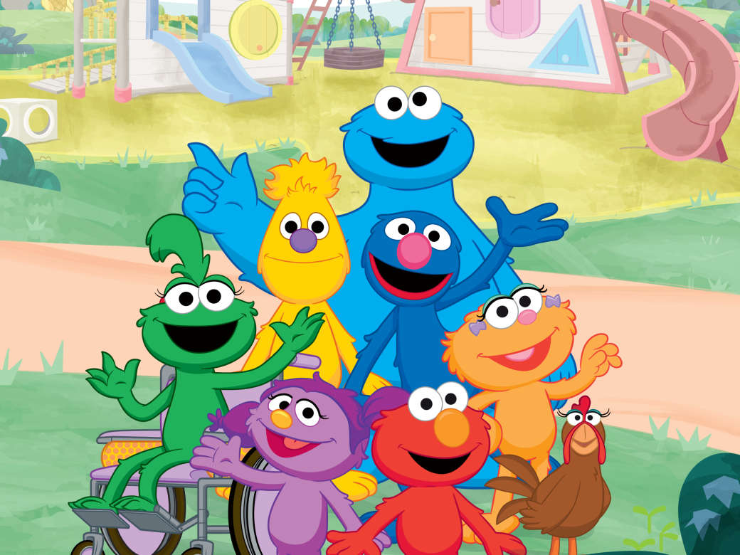 A cartoon of a group of muppets posing