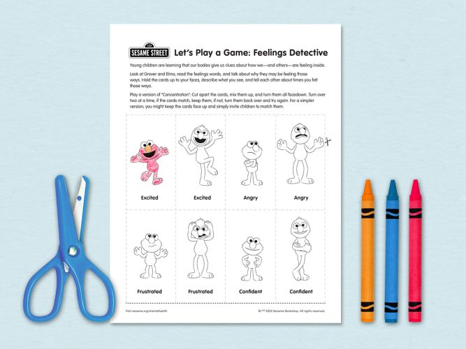 Let's Play a Game: Feelings Detective Printable
