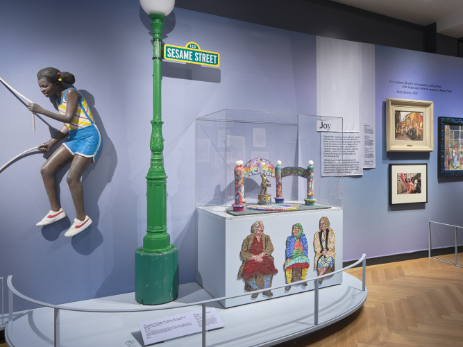 Sesame Street lamppost featured as part of “This Is New York: 100 Years of The City in Art & Pop Culture”
