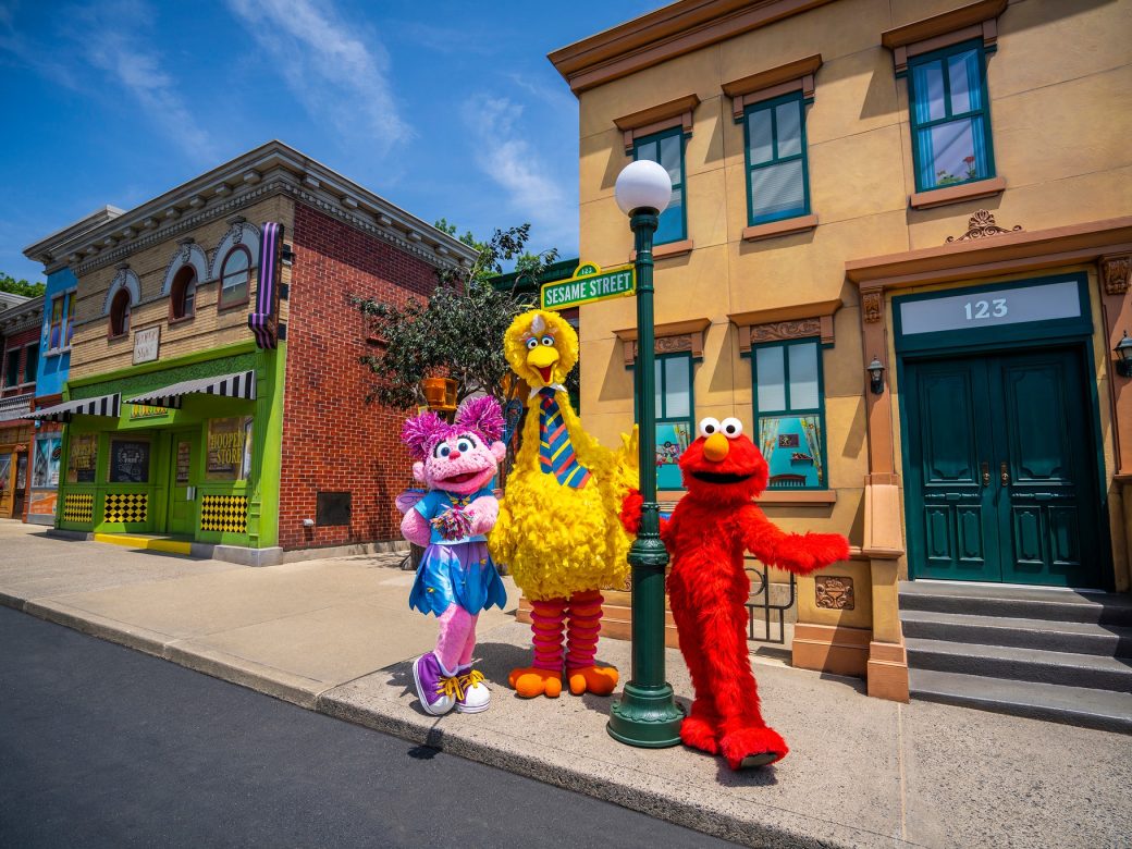 Elmo, Abby and Big Bird at Sesame place