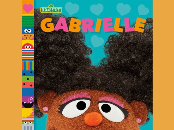 Gabrielle on a book cover.