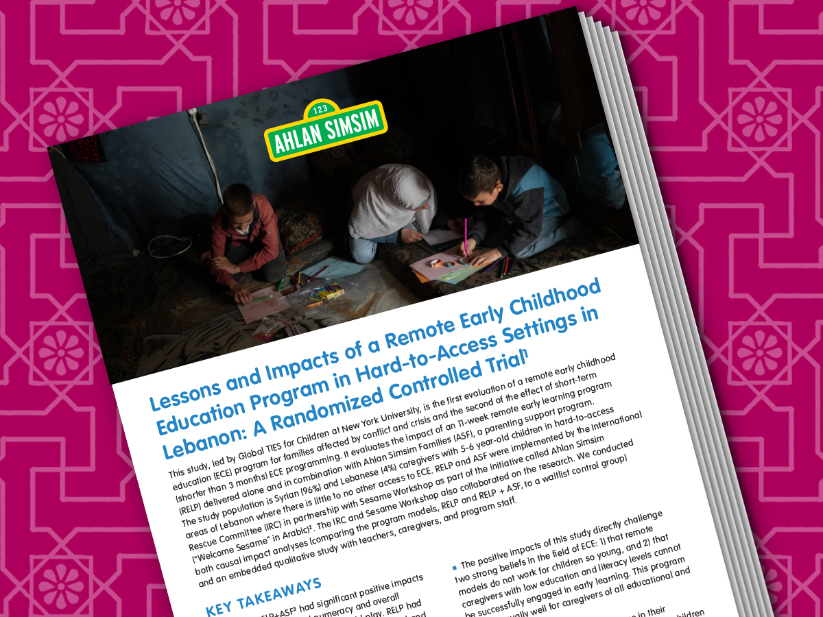 Lessons and Impacts of a Remote Early Childhood Education Program in Hard-to-Access Settings in Lebanon PDF