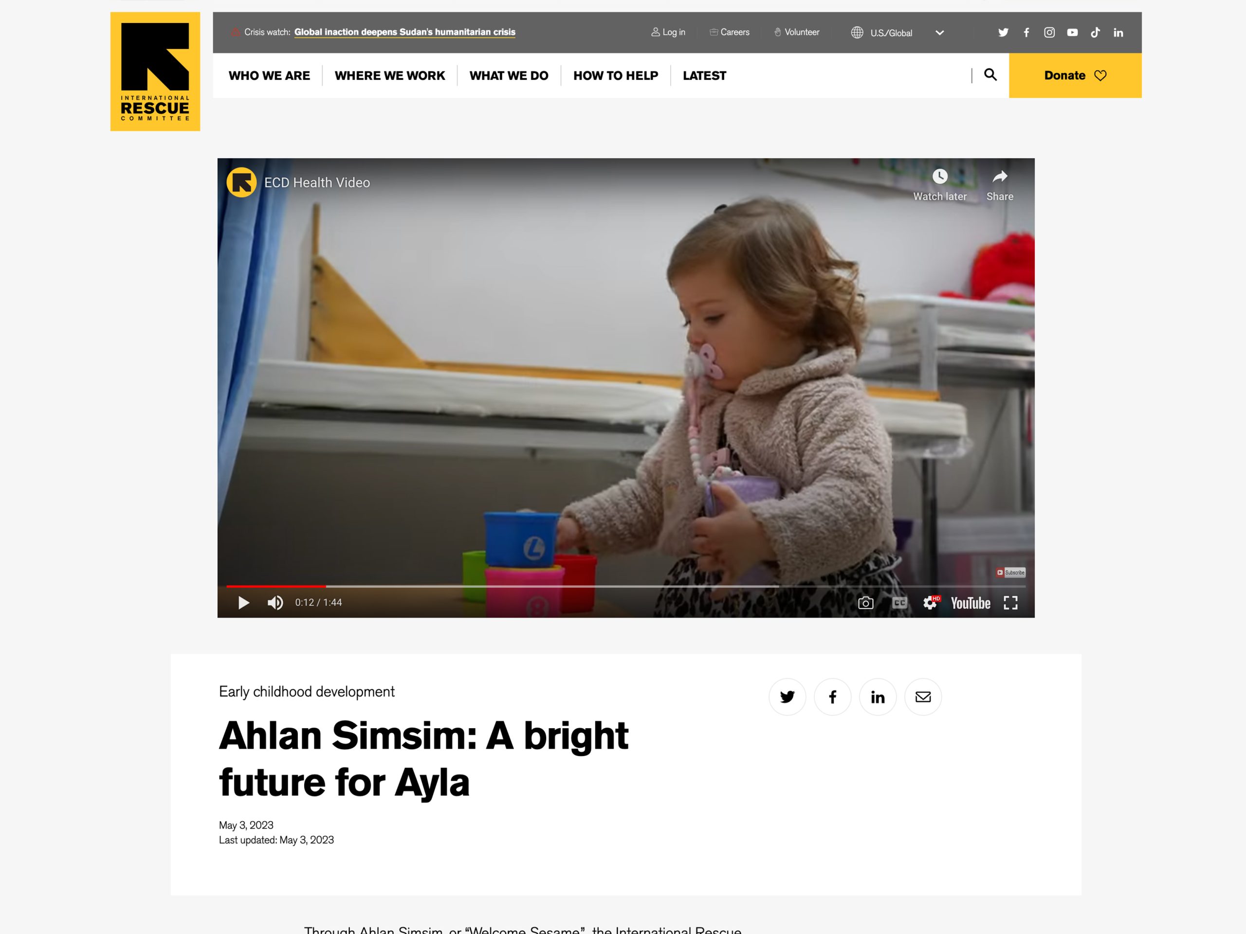 Child playing with blocks.