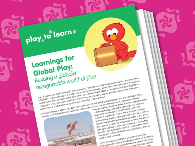 Globally recognizable play materials and games