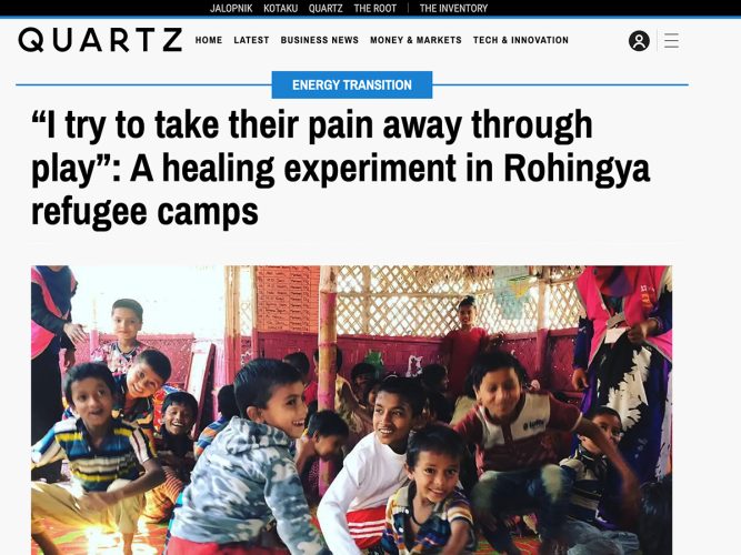 qz.com article on the-healing experiment for for rohingya children in bangladesh