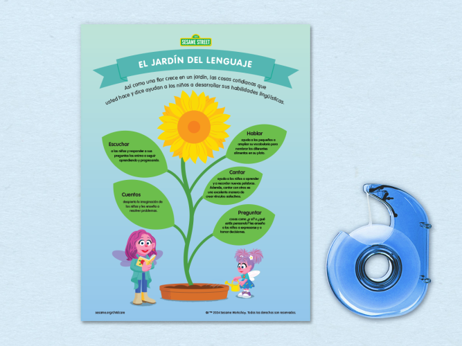 Language Garden printable in Spanish.