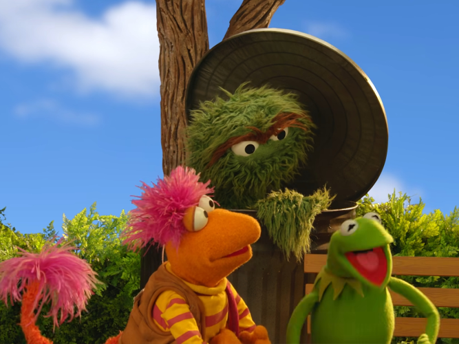 Gobo the Fraggle, Kermit the Frog and Oscar the Grouch.