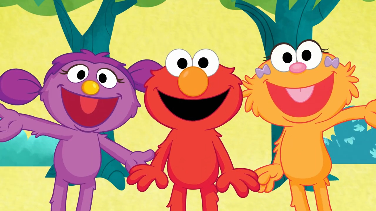 Basma, Elmo and Zoe.