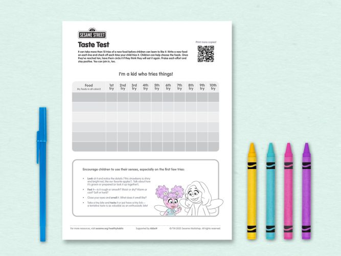 Taste test printable.