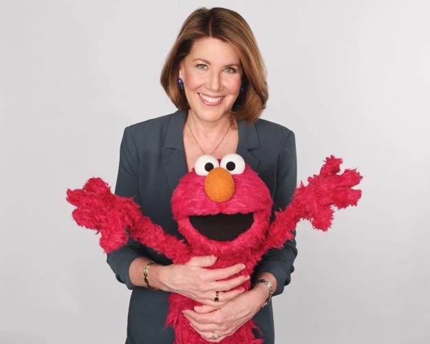 Sherrie Westin and Elmo.