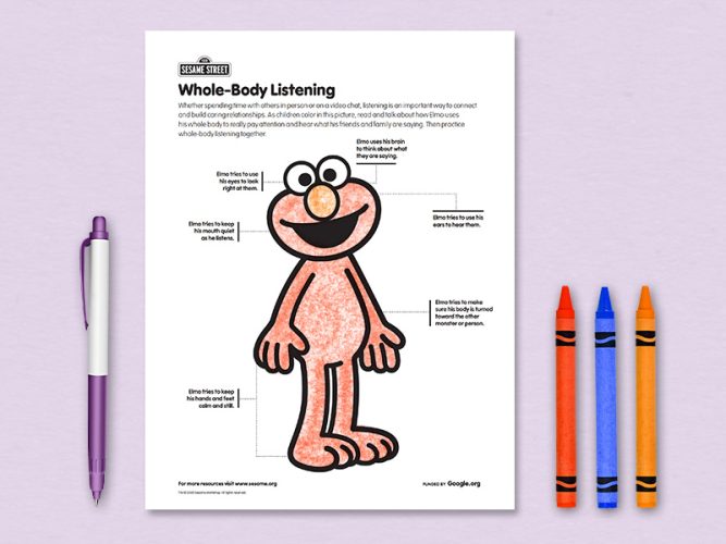 Whole Body Listening Printable.