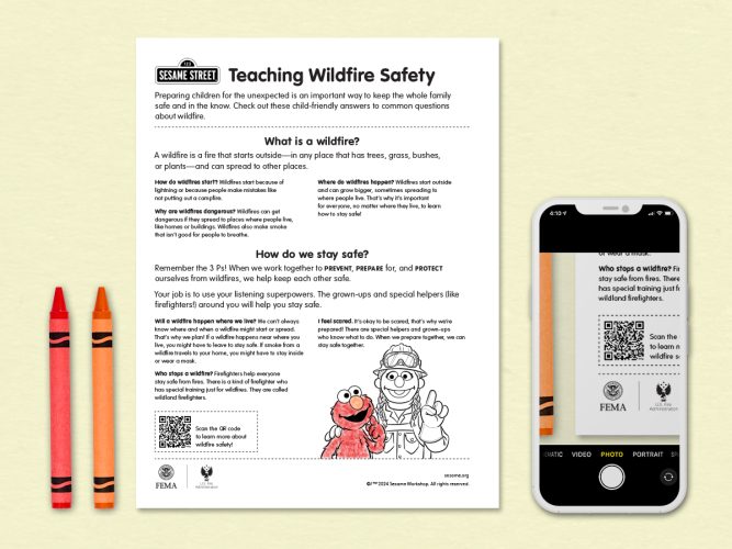 Wildfire Safety tip sheet.