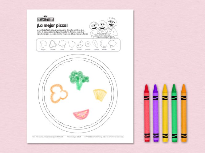 Our family pizza printable in Spanish