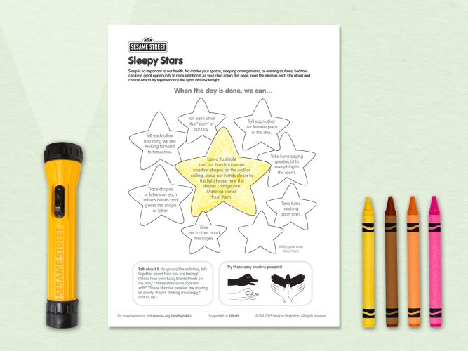 sleepy stars printable.