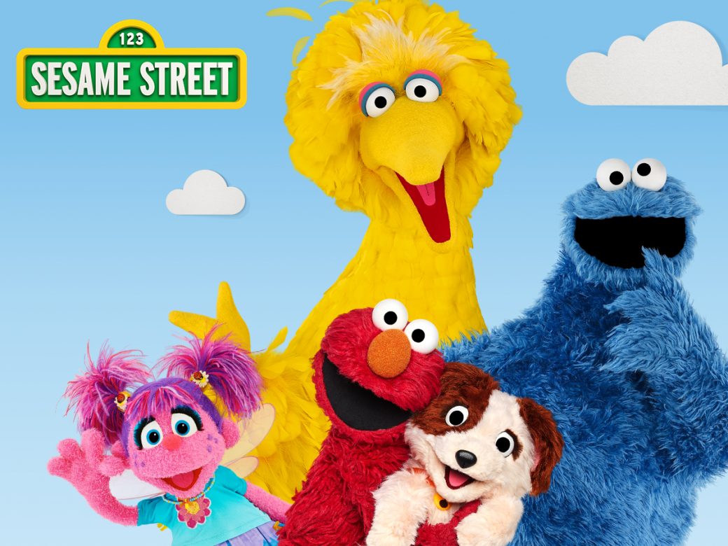 Big Bird, Cookie Monster, Elmo, Tango and Abby.