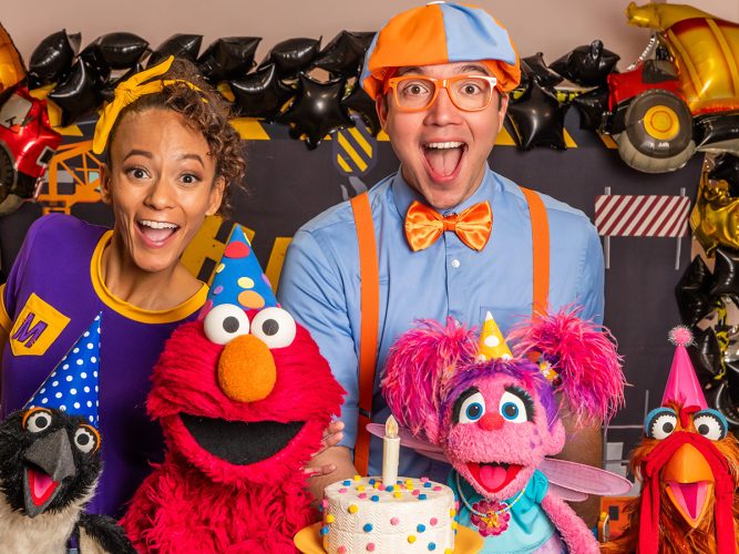Elmo’s Surprise Birthday Party with Blippi, Abby, and Meekah.