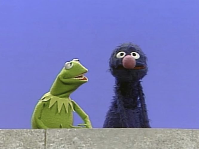 Grover and Kermit the Frog