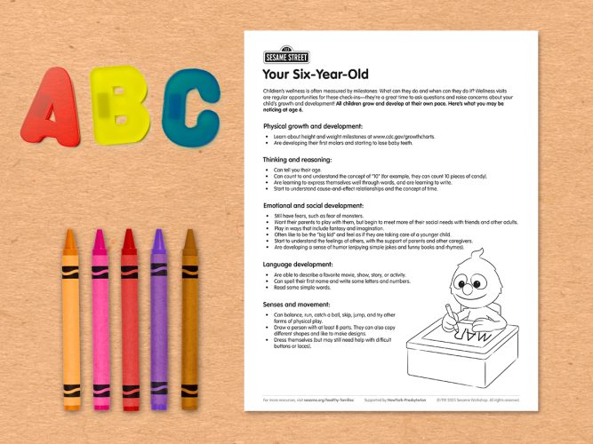 Your six year old printable.
