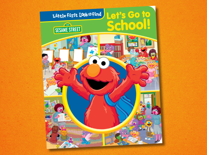 Elmo with a backpack