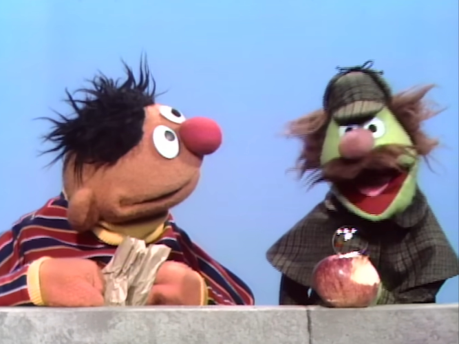 Ernie with Sherlock Hemlock