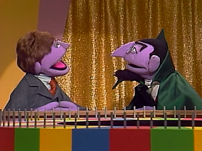 The Count and a game show host.