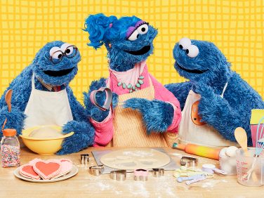 Imagination Explorer over Cookie Monster and his parents.