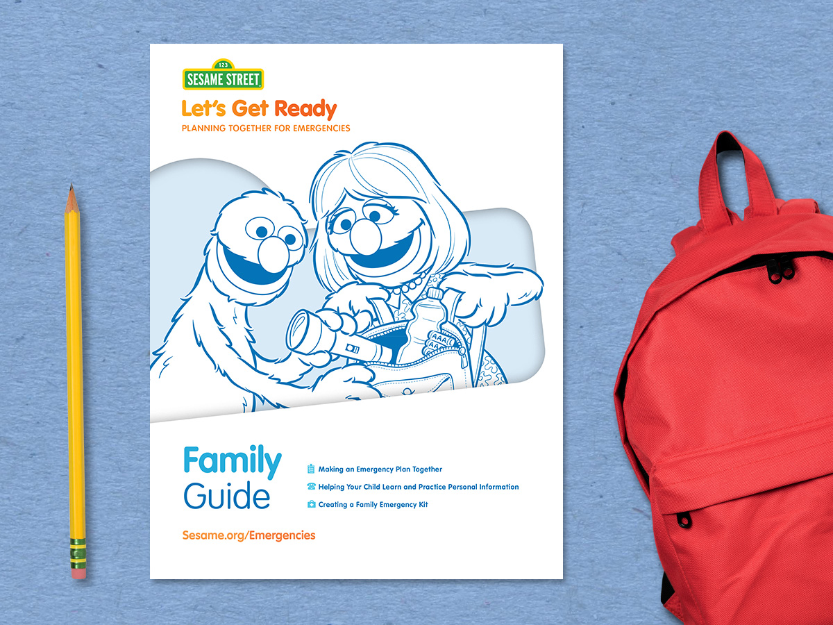 Let's Get Ready Family cover printable with Grover and Grover's mom.