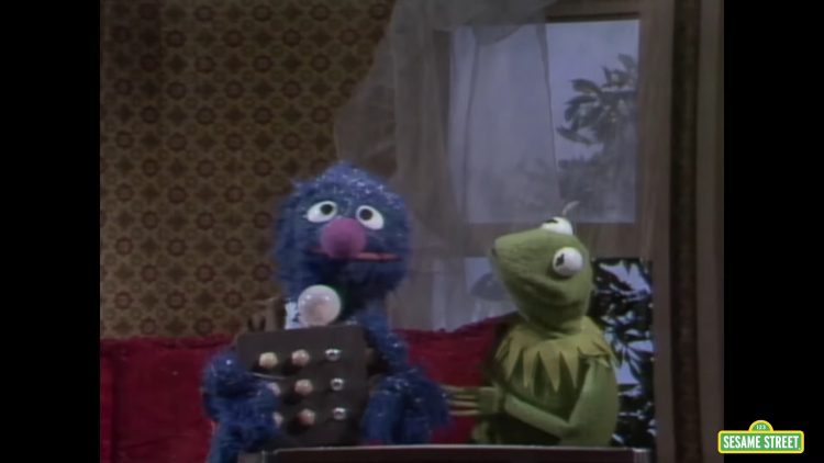Grover the Weather Salesman and Kermit