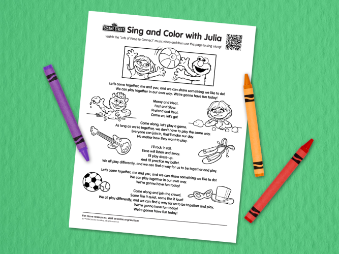 Sing and Color with Julia Printable