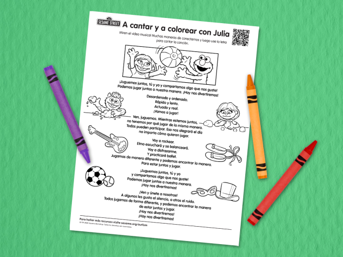 Sing and Color printable IN Spanish