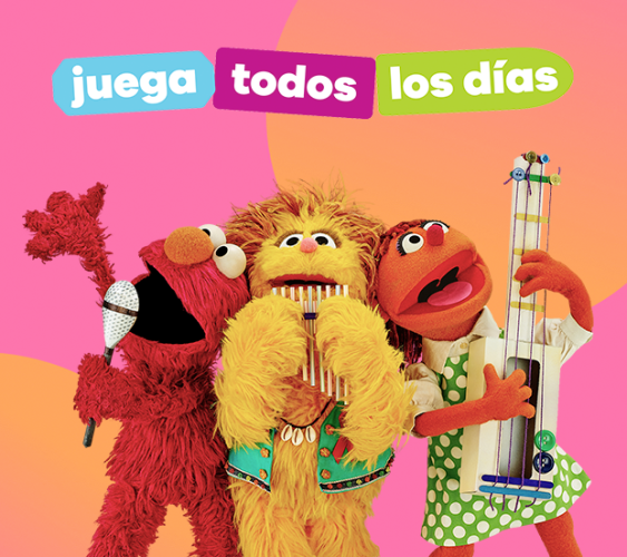 Elmo and friends singing.
