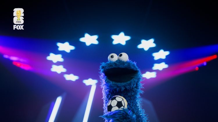 Cookie Monster with a ball