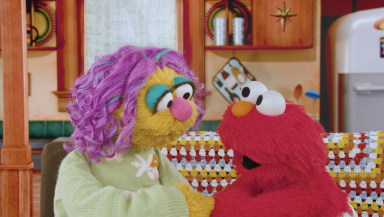 Elmo and his mom