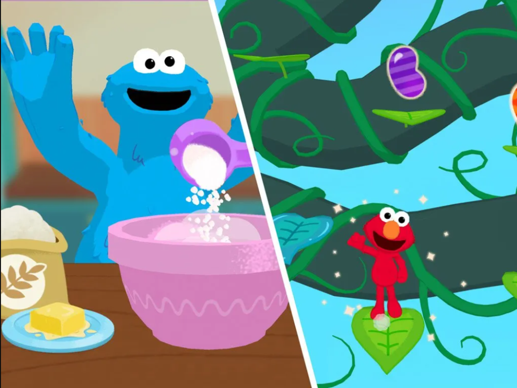 Cookie Monster and Elmo